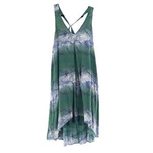 Urban Outfitters Ecote Snake Print Dress Women S Green Casual Cruise Resort Pool